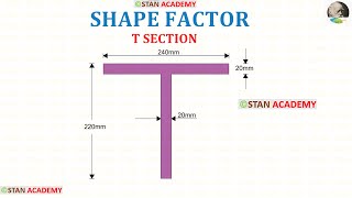 Shape Factor Problem No 3  T Section [upl. by Poree]