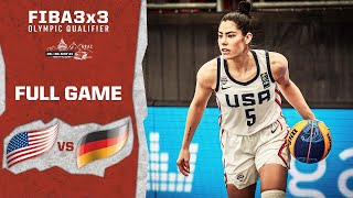 USA v Germany  Womens  Full Game  FIBA 3x3 Olympic Qualifier  3x3 Basketball [upl. by Ahsauqram]