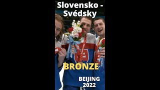 Slovakia  Sweden Beijing 2022 ICE HOCKEY Slovensko  Svédsky [upl. by Odlanyer]