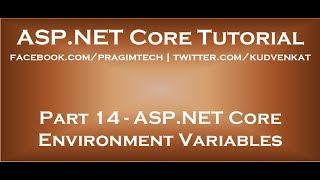 ASP NET Core environment variables [upl. by Cassidy]