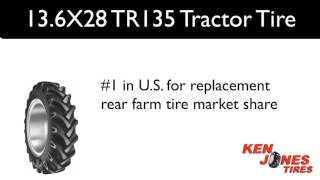 136X28 BKT TR135 Tractor Tires  18002259513  Ken Jones Tires [upl. by Suiradel]