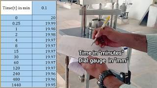 Consolidation Oedometer test [upl. by Yvi]