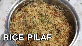 Quick and Simple Foolproof Orzo Rice Pilaf  Naan Central [upl. by Hteazile]