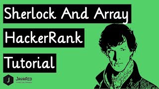 Sherlock and Array HackerRank Solution [upl. by Launce699]