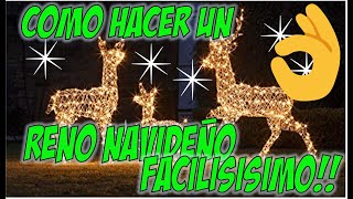 Tutorial de Reno navideño  Adorno de Arbolito  fácil de realizar [upl. by Namialus989]