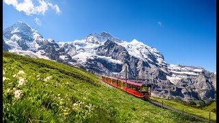 LuzernInterlakenJungfraujoch  Scenic Train Ride HappyRail [upl. by Ainolopa]