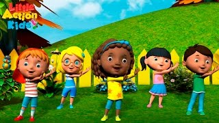 Kids Kindergarten Songs Playlist  Sing amp Dance Along With Little Action Kids [upl. by Enyrehtac]