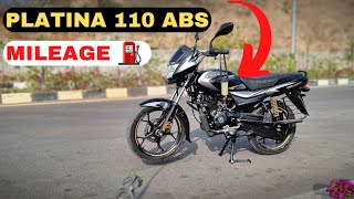 Bajaj Platina 110 ABS Mileage Test 2023 [upl. by Niwrad]