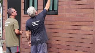 timber cladding on shipping container [upl. by Solly]