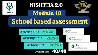 Nishtha module 10 answers  School Based assessment quiz answers in English Nishtha 20 Diksha [upl. by Tiebold]