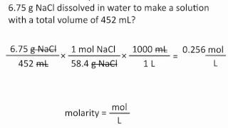 Molarity  Chemistry Tutorial [upl. by Nolrac]