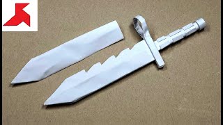 DIY  How to make a Bayonet M9 KNIFE from A4 paper [upl. by Yhpos]