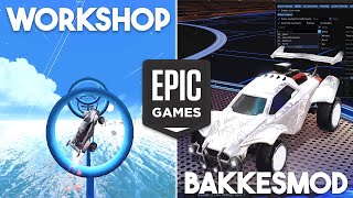 HOW TO PLAY Workshop Maps amp DOWNLOAD Bakkes Mod on Rocket League EPIC GAMES [upl. by Fregger]