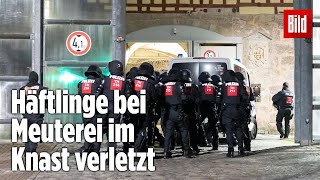 Gefängnismeuterei Polizei stürmt Knast in Thüringen  JVA Untermaßfeld [upl. by Haleemak963]