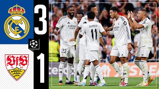 HIGHLIGHTS  Real Madrid 31 Stuttgart  Champions League 202425 [upl. by Kcirdek]