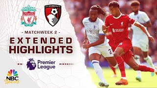 Liverpool v Bournemouth  PREMIER LEAGUE HIGHLIGHTS  8192023  NBC Sports [upl. by Akcirre334]