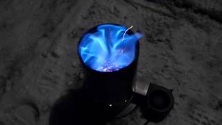 Camping Wood Gasification Stove Test 1 [upl. by Griffin]