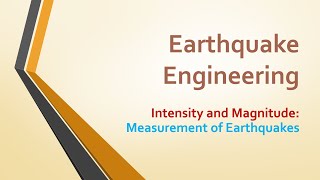 Magnitude and Intensity of Earthquakes [upl. by Chlori]