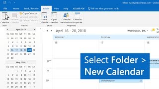 How to create multiple calendars in Outlook [upl. by Notwen14]