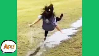 Slip Slide and FAIL 😂  Funniest Fails  AFV 2020 [upl. by Ratna]