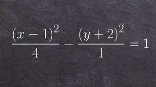 Finding the vertices foci and asymptotes of a hyperbola [upl. by Enelyar]