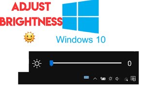 How To Adjust Screen Brightness In Windows 10 [upl. by Sorcim]