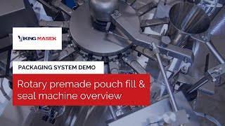 Overview Automatic rotary premade pouch fill amp seal packaging machine [upl. by Joscelin]