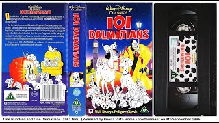 101 Dalmatians 1961 Animated 4th September 1996 UK VHS [upl. by Natalina55]